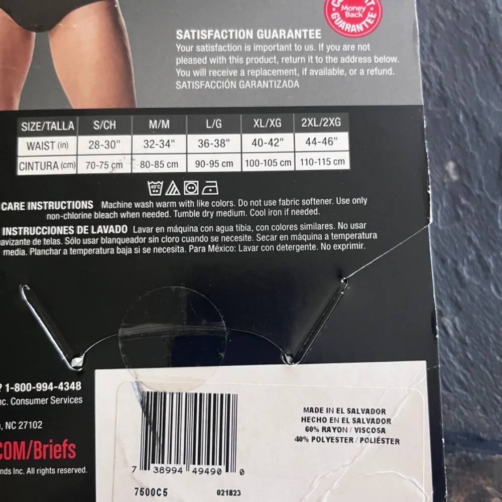 Hanes Tagless Briefs 5 Pack‎ Comfort Blend Moisture Wicking New